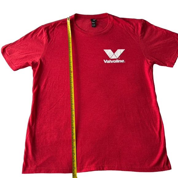 Valvoline Oil Graphic Classic Crew Neck Red White Tee Shirt Size Large - Picture 4 of 11